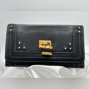 NEW ARRIVAL: CHLOE Paddington Black Leather Bifold Wallet